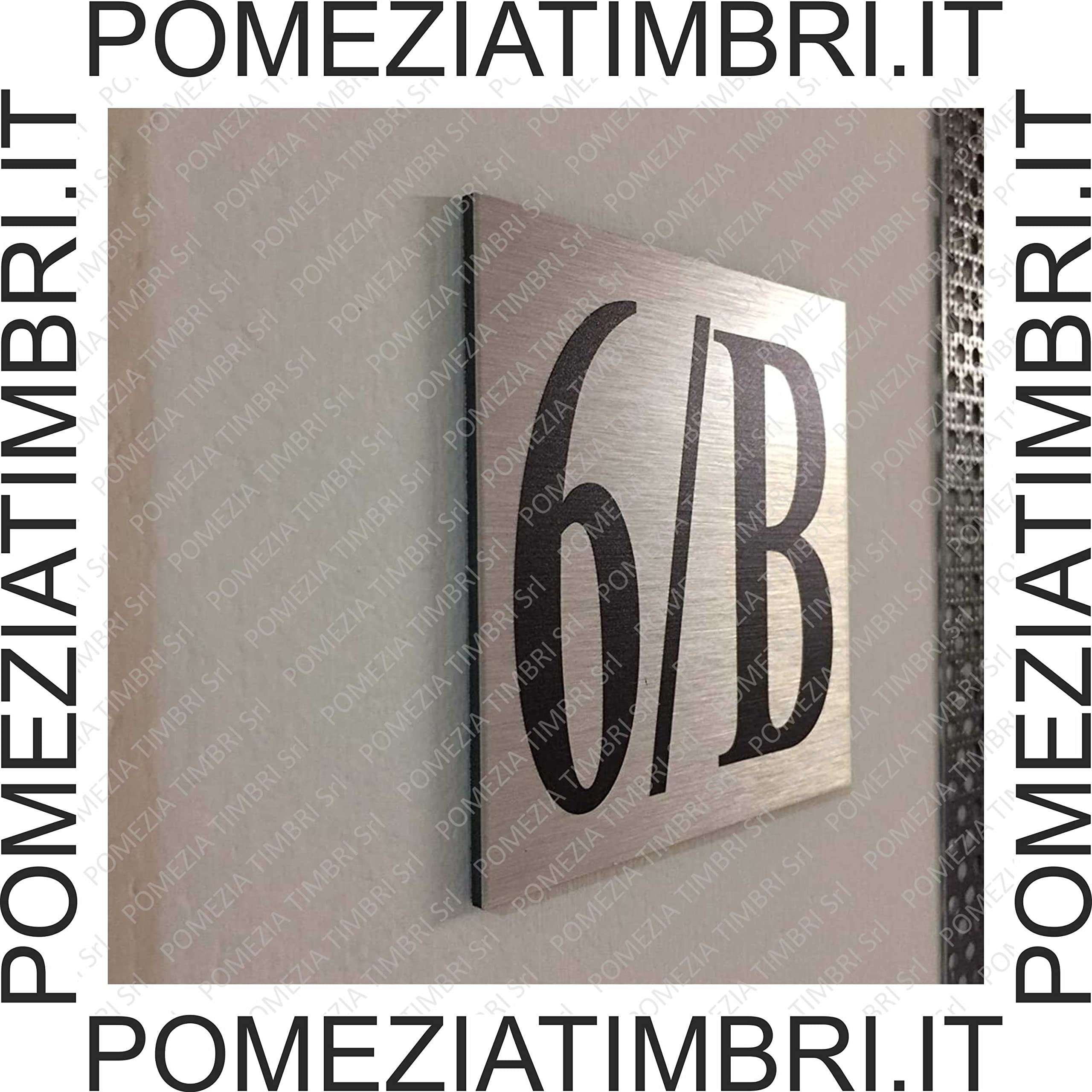 Targa Numero Civico Esterno – in Alluminio DiBond – Numero Civico Personalizzato – Resistente Intemperie UV – Facile Montaggio (Alluminio Argento 10x10cm)