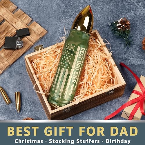 Miniatura 3 de Regalos para papá que no quiere nada, regalos para papá para Navidad de parte de hija e hijo, vaso de camuflaje de bandera estadounidense de 17