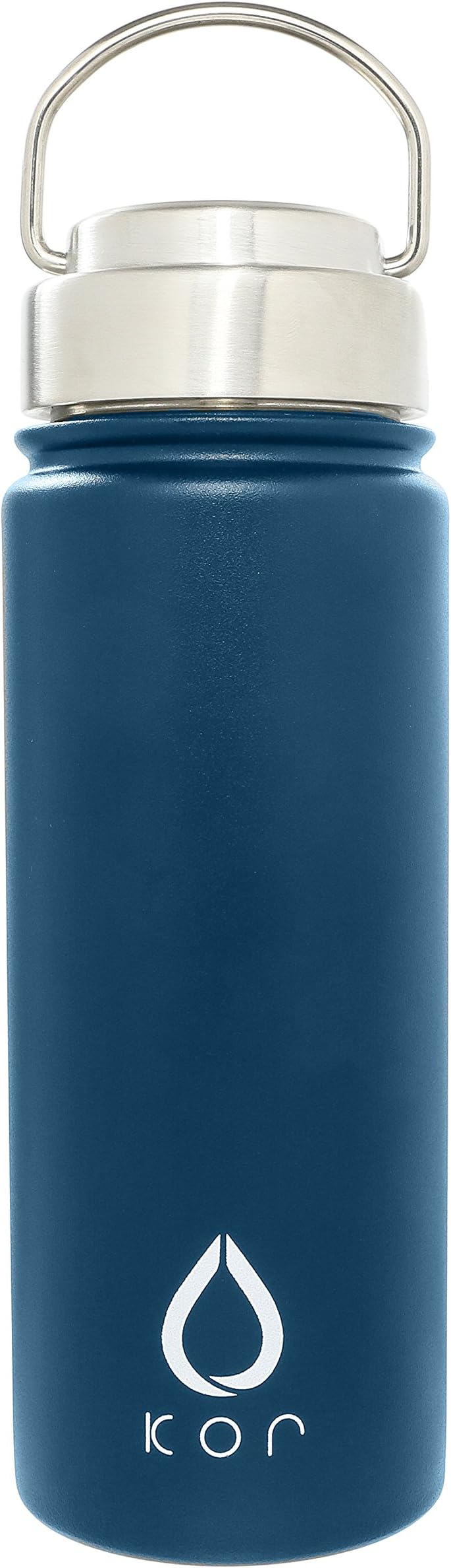 KORWater Rok Stainless Steel Bottle Stainless Steel Sapphire 7 x 7 x 22 cm