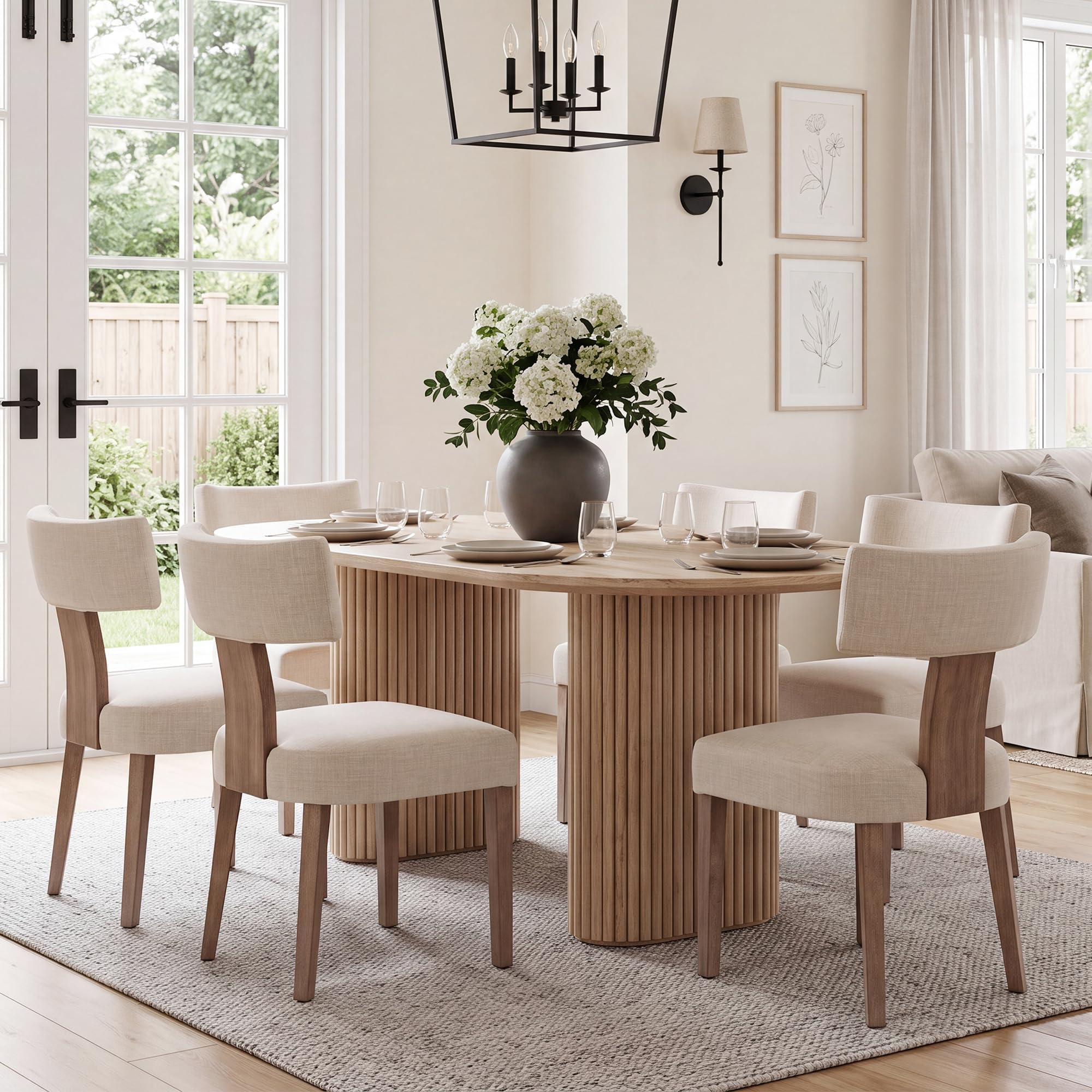 Best Dining Room Chairs 2026: 5 Picks for Every Table 1 HNY Mid Century Modern Dining Chairs Set of 6, Upholstered Linen Kitchen & Dinin — product photo