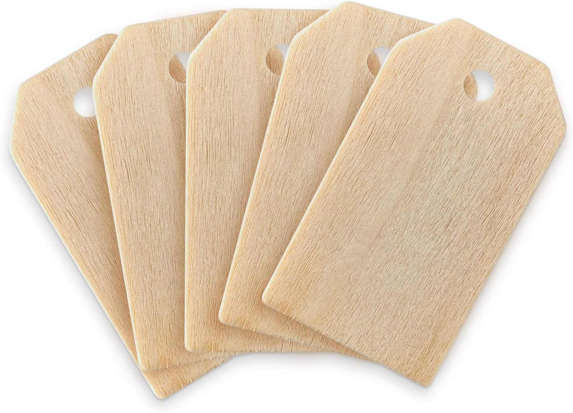 Super Z Outlet 50 Pack Unfinished Natural Wood Rectangle Blank Pieces Wooden Tags Slices for Arts & Crafts, Painting DIY Decorations, Embellish, Burning & Staining (2 1/4" x 1 1/4" Tag)