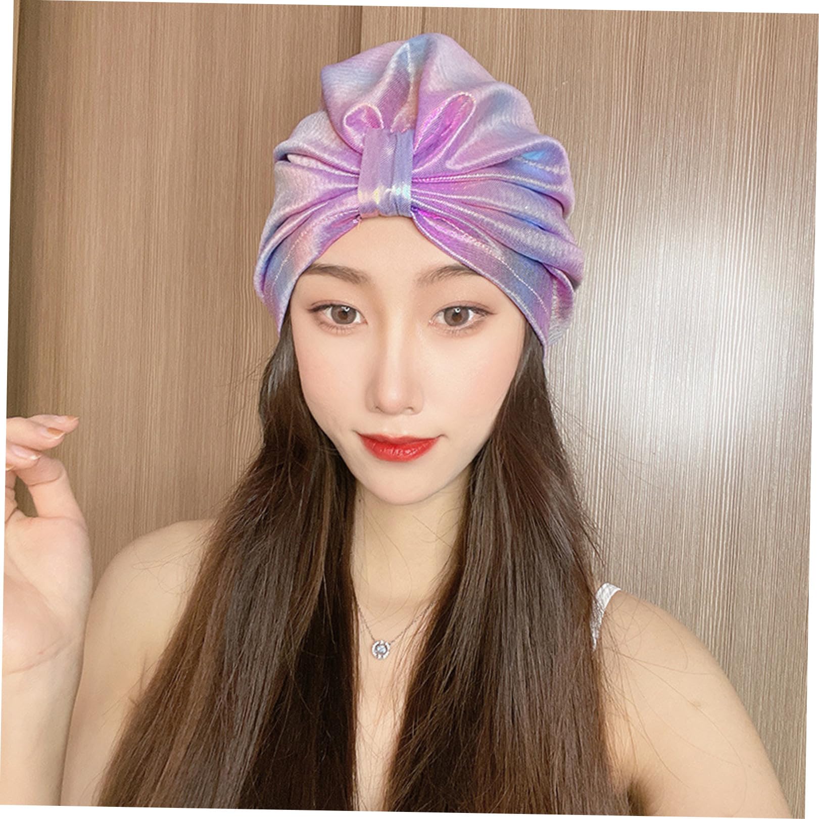 Kisangel 2 Uds Gorro De Natación Hijab para Niñas Gorro De Natación para Mujeres Gorro De Baño para Adultos Gorro De Baño para Niñas Gorro De Baño Nailon Violeta Gorro De Natación Cubierta