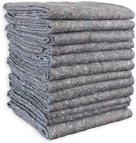 Mantas de mudanza acolchadas XL, paquete de 12, resistentes y ecológicas para embalaje y protección de muebles