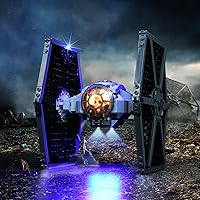 Vista 4 de Kit de luz mejorado compatible con el modelo de bloques de construcción Lego Imperial TIE Fighter, decoración de luces compatible con Lego 75300