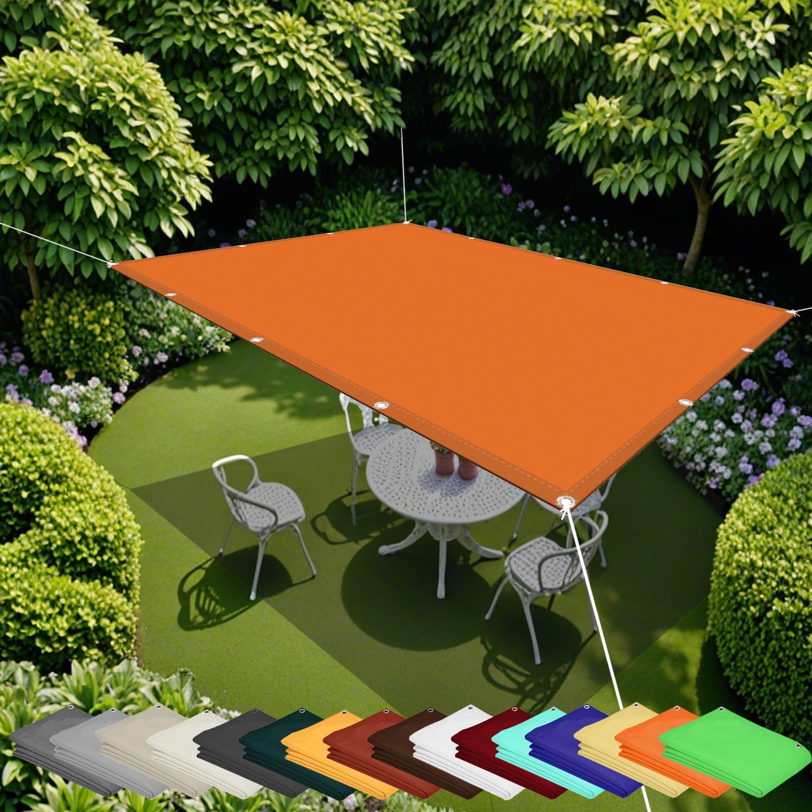 Voile d'ombrage en polyester Oxford imperméable et résistant 220 x 750