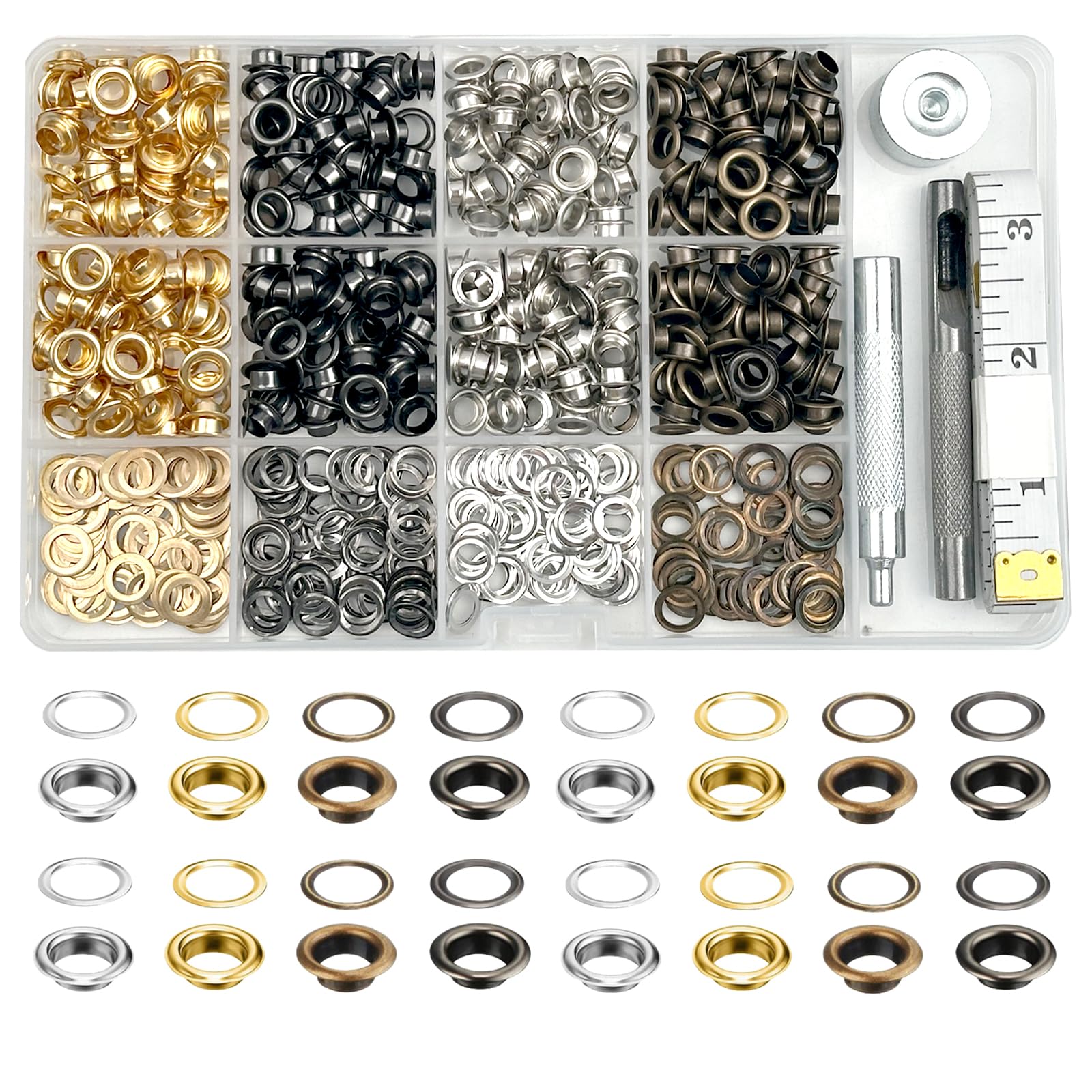 Œillets 6 mm robustes et kit d'installation pour cuir de qualité - 7