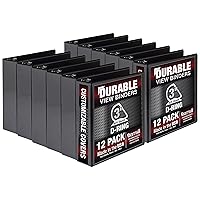 Vista 44 de Samsill Carpeta duradera de 3 anillos de 1 pulgada, fabricada en Estados Unidos, carpeta de anillos en D, cubierta transparente personalizable