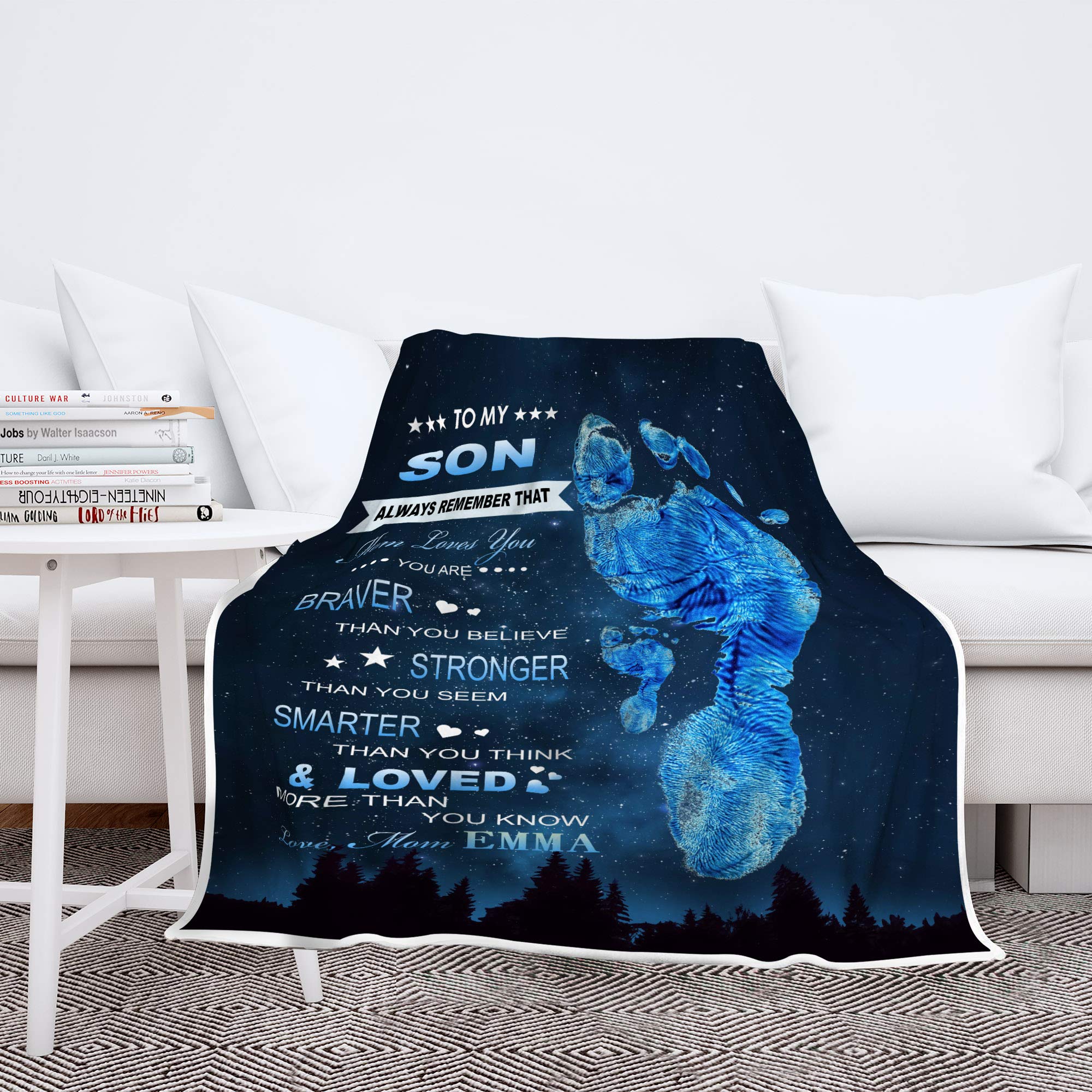 to My Son Always Remember That, Customized, Premium Quality Blankets for Son with Quotes, Birthday, Son's Day Gift, Christmas Day, Children's Day, Gifts for Him, Supersoft and Warm Blanket