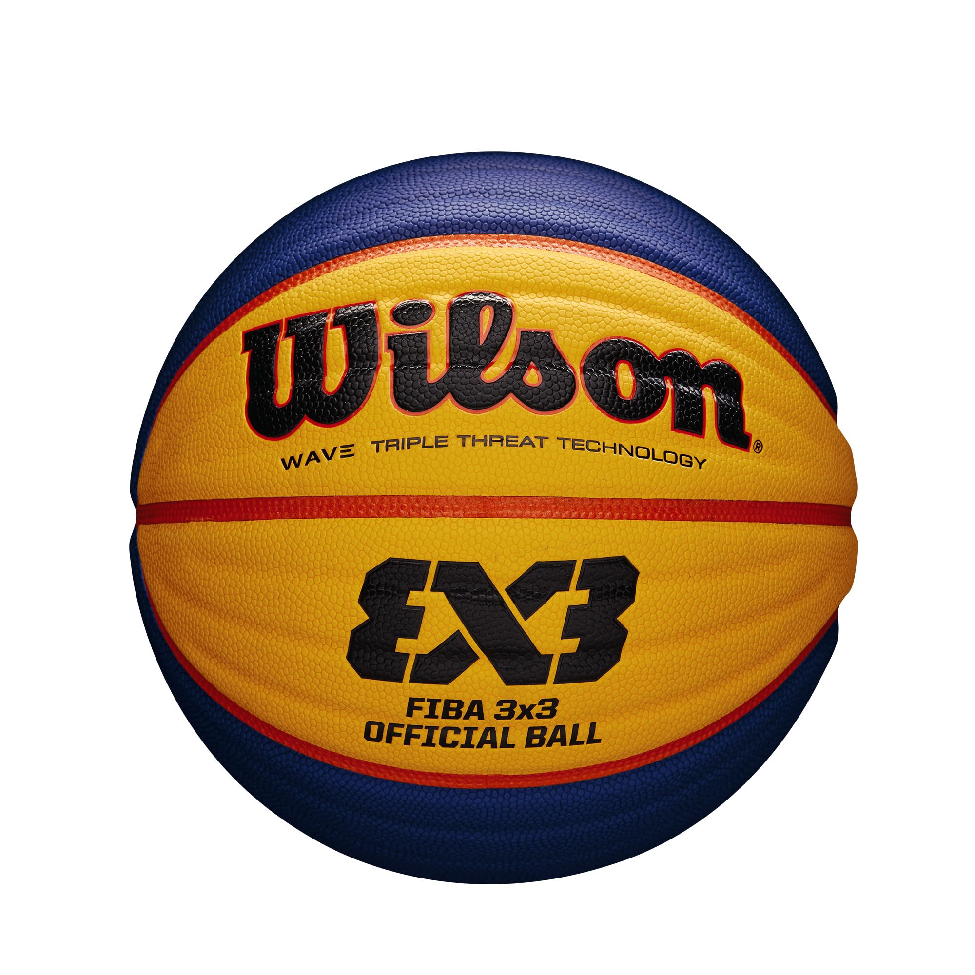 Wilson, Ballon de Basketball FIBA 3x3 Game Basketball, Taille: 6, Bleu/​Jaune, Caoutchouc, pour Intérieur et extérieur, WTB0533XB