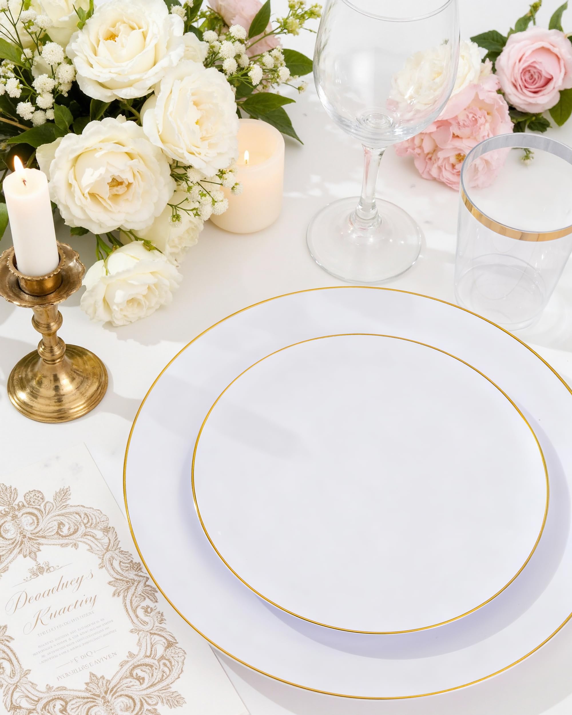 Gold Disposable Plates - 100 Pack -7