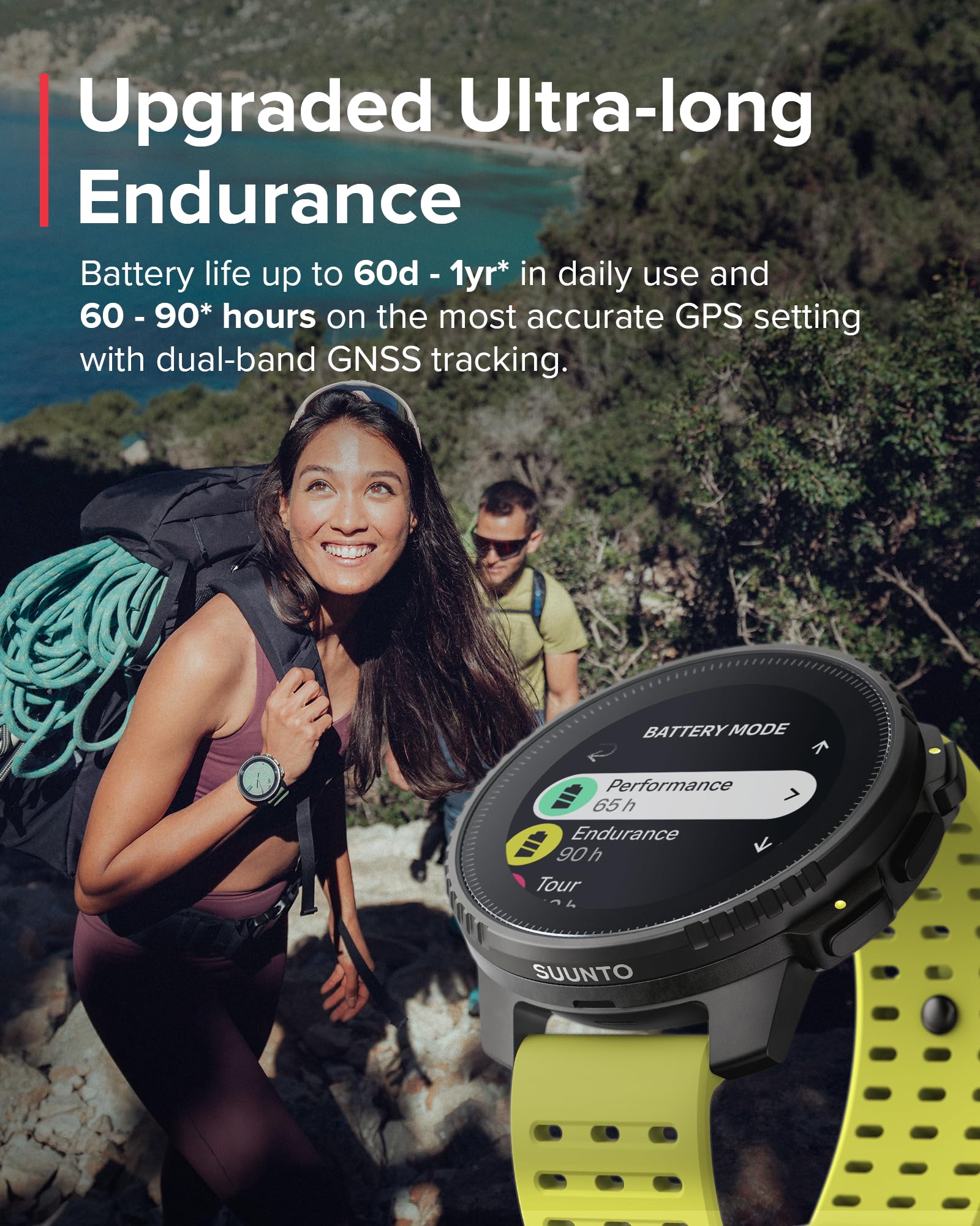 SUUNTO Pionowe: przygodowy zegarek GPS, duży ekran, mapy offline, ładowanie energią słoneczną