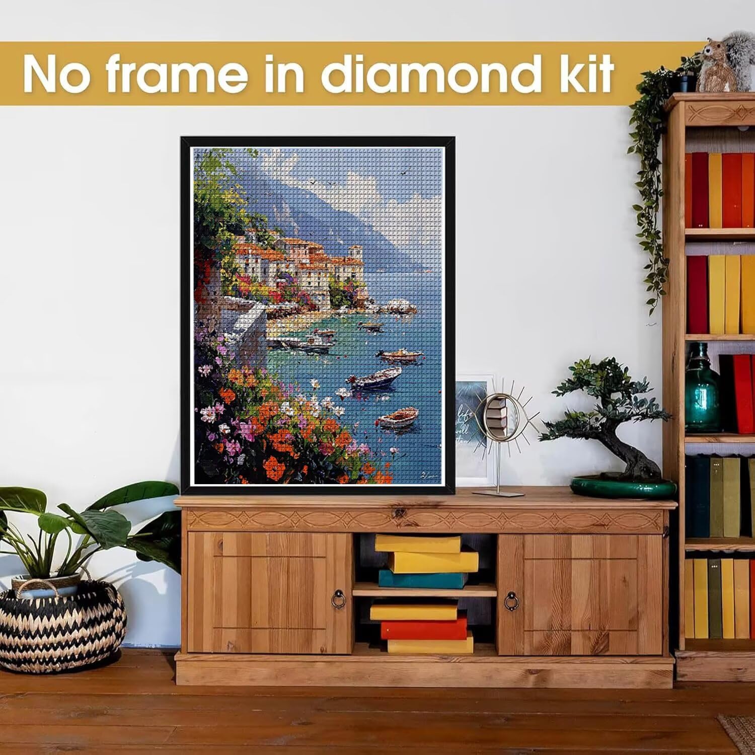 Glslmznq 5D Diamond Painting Kit Completo Vista sulla Marina 70x90cm S-514 | Diamond Painting, Pittura Diamante per Adulti e Bambini, Kit DIY Punto Croce per Decorazione Murale la casa - Regalo