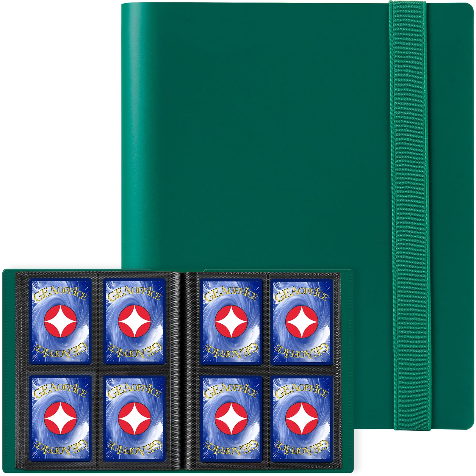 GEAoffice Card Binder 4 Pocket Trading Card Collection Album Folder - 160 Side Loading Pocket Binder for TCG, MTG, Sports&Game Cards - Gifts for Card