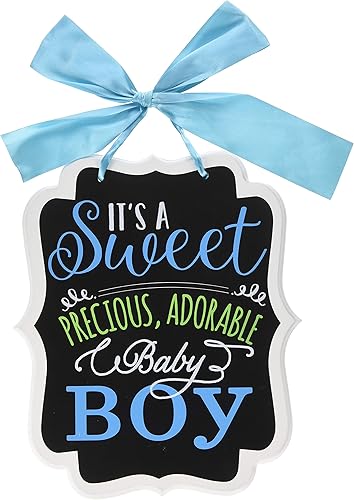 Letrero de baby shower para niño - 14 14" x 9 14", 1 unidad