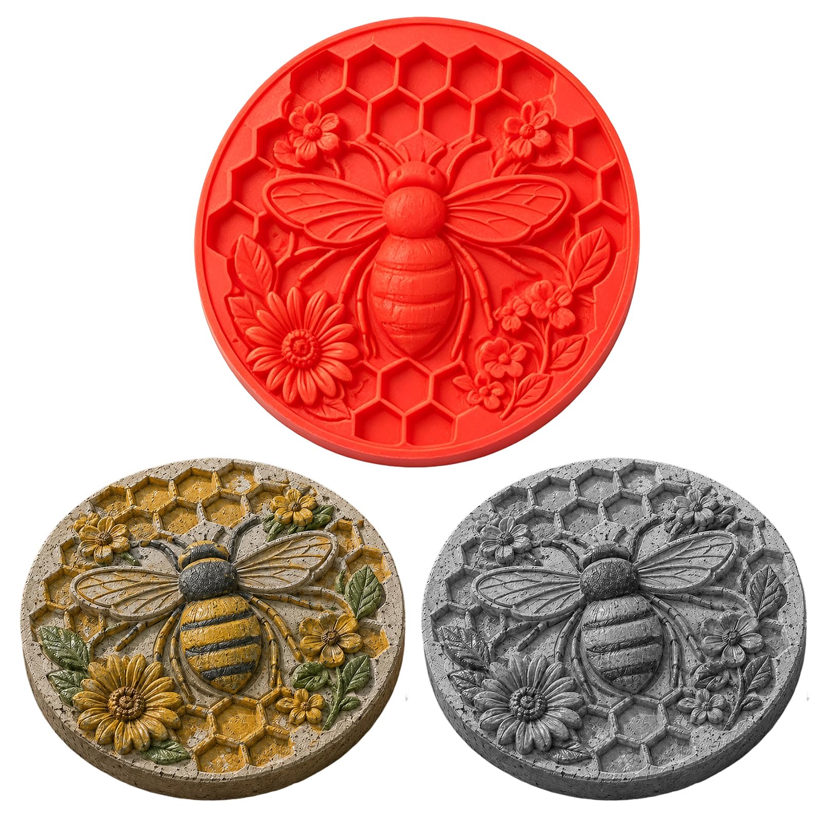 Sunflower Stepping Stone Mold, Reusable Plaster Cement Concrete Molds โ image 1