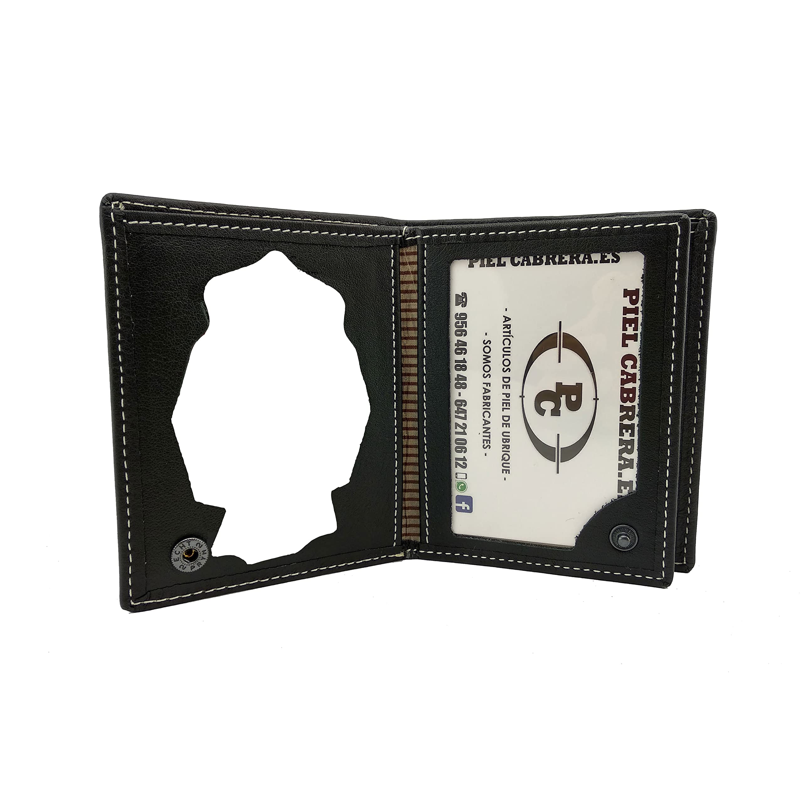Cartera Porta Placa para Policia Nacional CNP Mod. HONORES Libro (Negro)