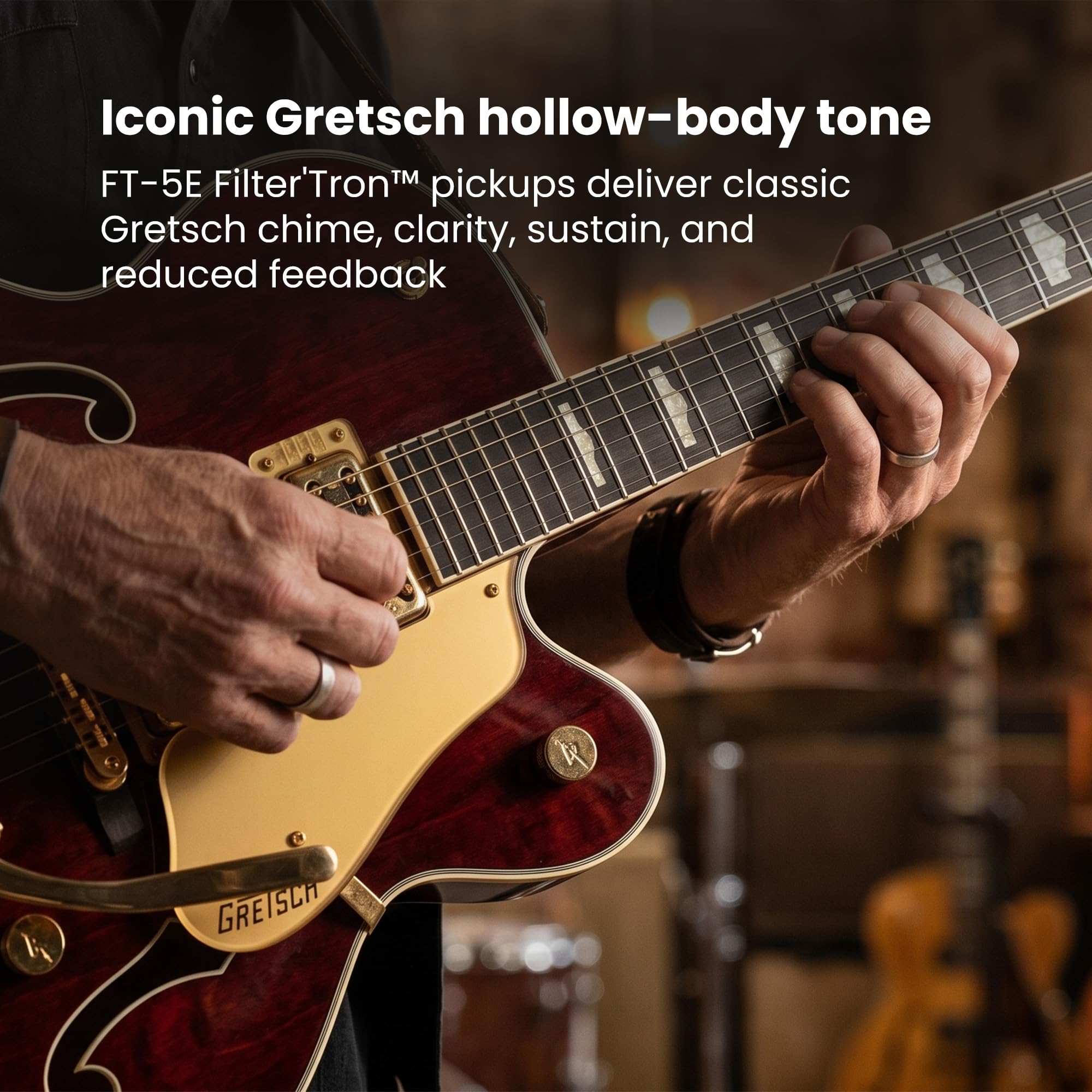 Gretsch G5422TG Electromatic Classic Hollow Body Double-Cut Bigsby Walnut Stain - Halbakustik Gitarre