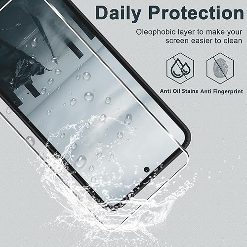 Miniatura 4 de Paquete de 3 + 6 protectores de pantalla para Samsung Galaxy A54 5G, paquete de 3 protectores de pantalla de vidrio templado HD + 6 protectores de