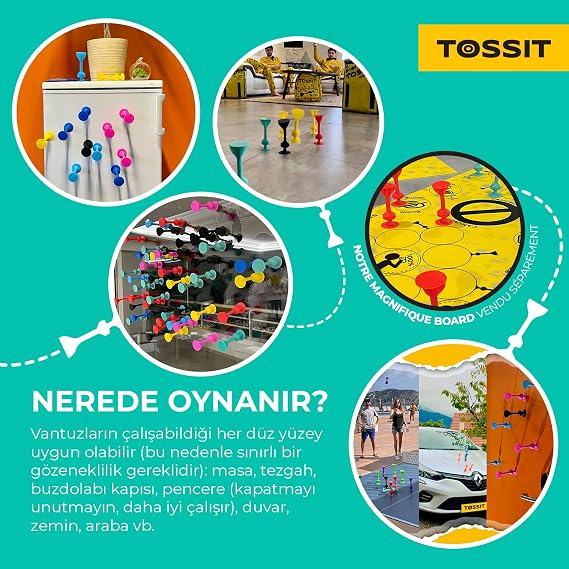 TOSSIT Game: Perfect Silicone Suction Cup Darts Game for Family and Parties, Sticky Darts Shooting Game for Indoor and Outdoor Entertainment, Perfect Gift - Starter Pack