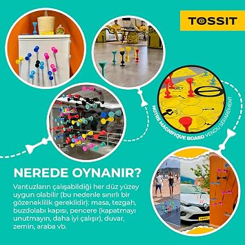 TOSSIT Game: Perfect Silicone Suction Cup Darts Game for Family and Parties, Sticky Darts Shooting Game for Indoor and Outdoor Entertainment, Perfect Gift - Starter Pack