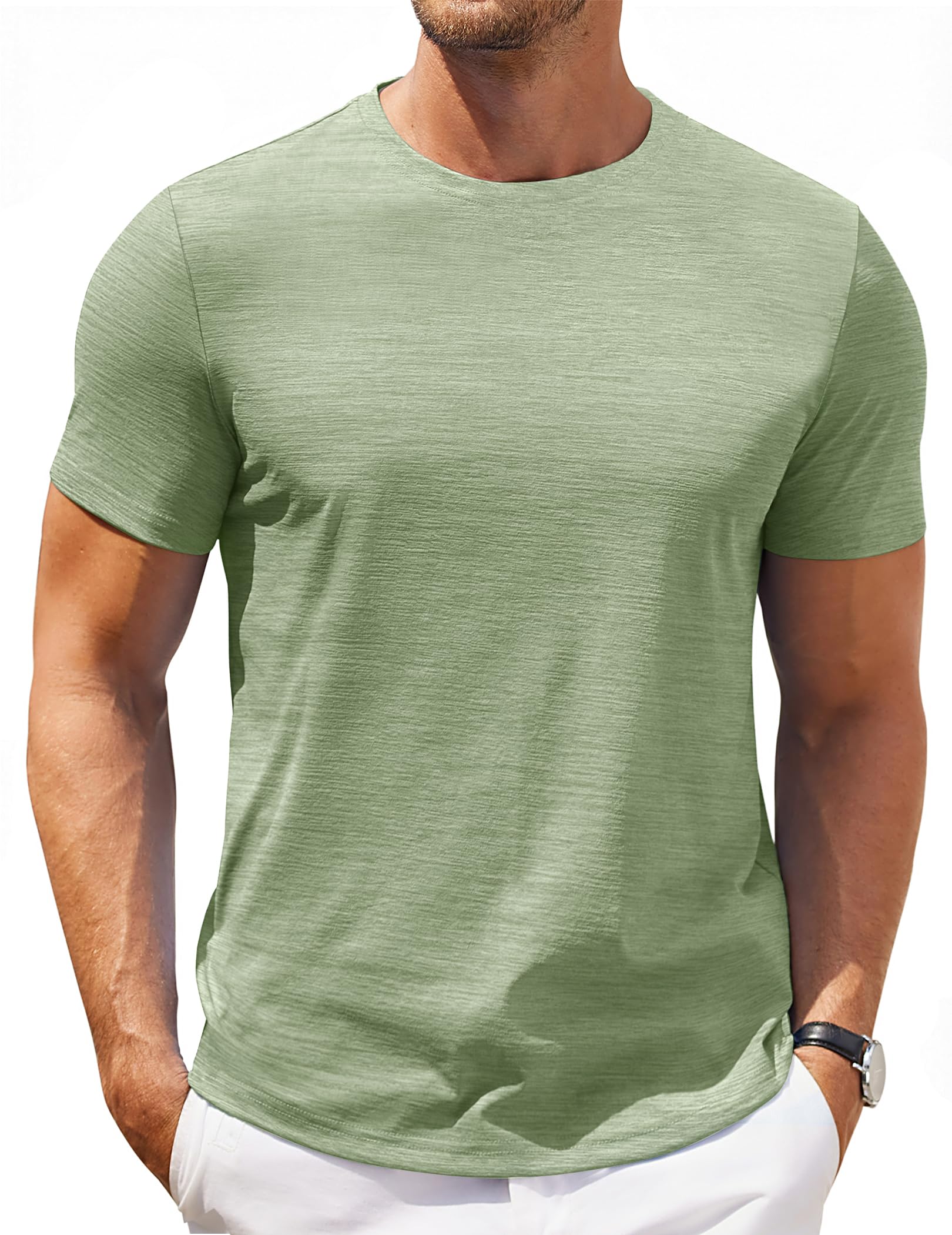 COOFANDY Mens T Shirt Short Sleeve Classic Crew Neck T-Shirt Casual Summer Basic Tee Shirts