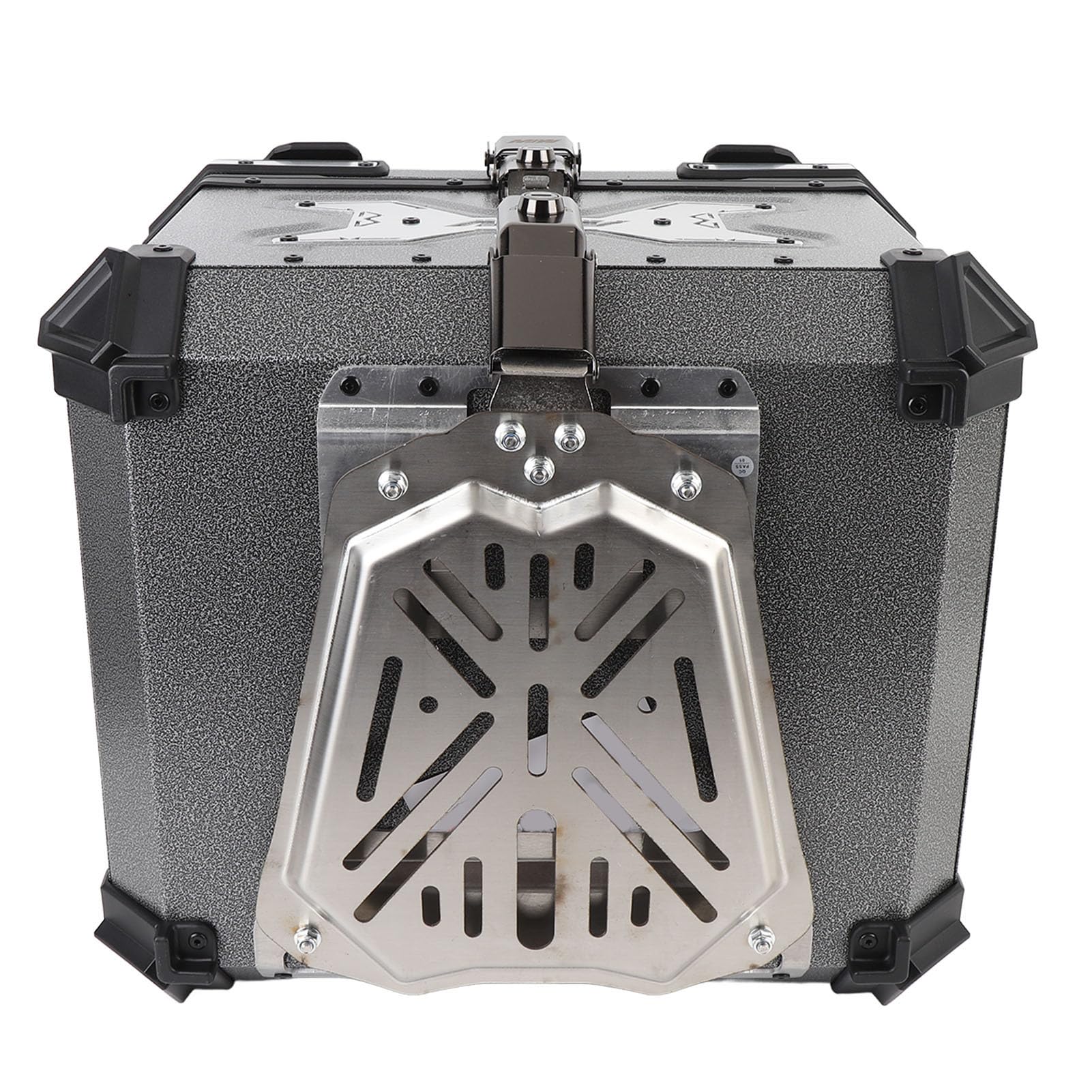 Generic Kufer Górny Motocykla 55 L – Pudełko ze Stopu Aluminium z Bezpiecznym Zamkiem, Przeznaczone do Przechowywania Kasku, Przestronny Tylny Bagażnik na Niezbędne Akcesoria Podróżne