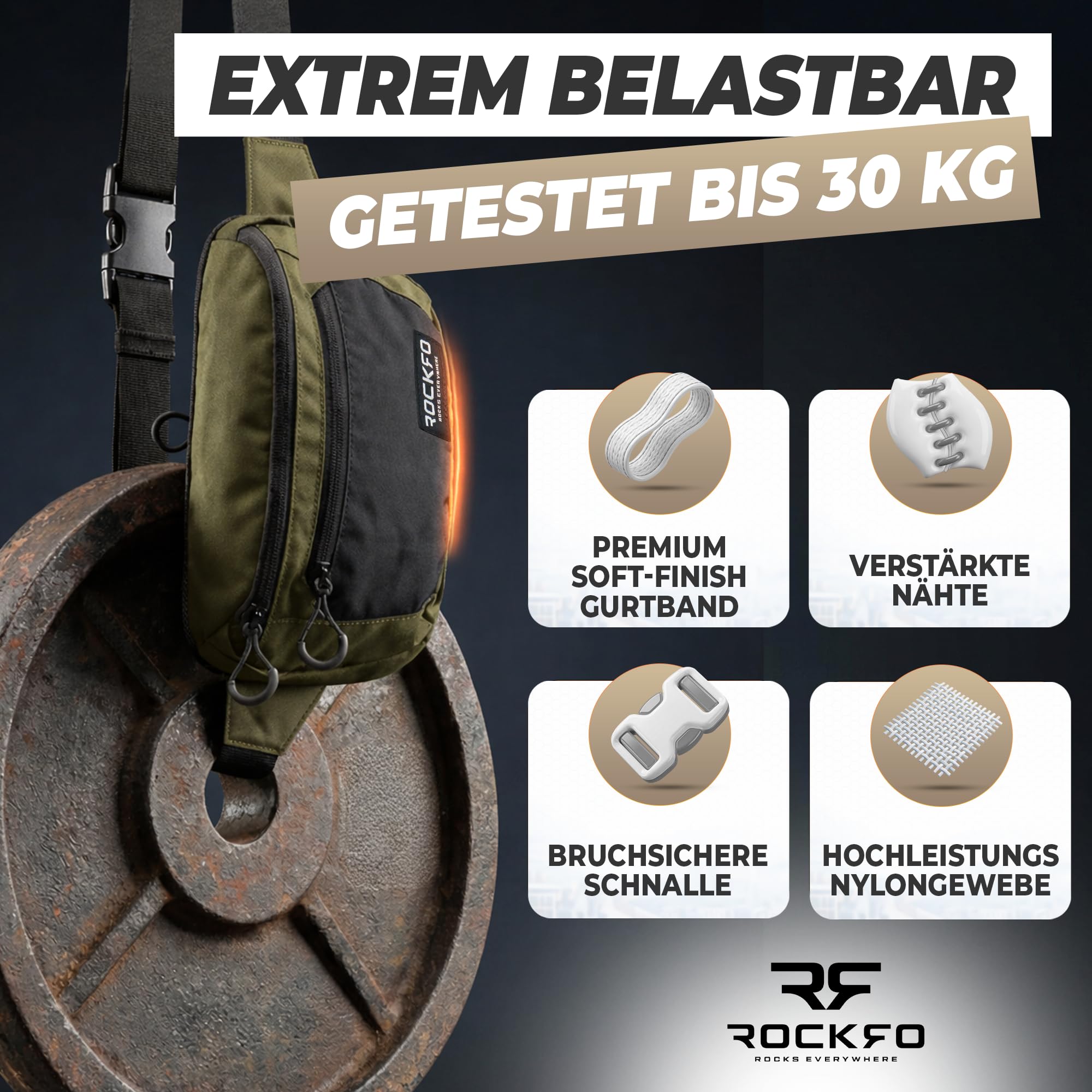 BT - Granito - Parent, militar, 25cm x 15cm x 4,5cm, EDC City - Riñonera