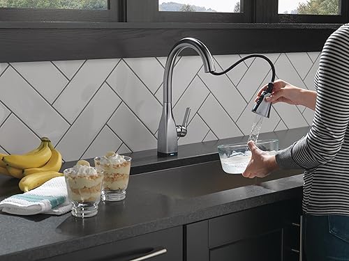 Miniatura 6 de Delta Faucet Mateo Touch - Grifo de cocina de níquel cepillado, grifos de cocina con rociador extraíble, grifo de fregadero de cocina, grifo táctil