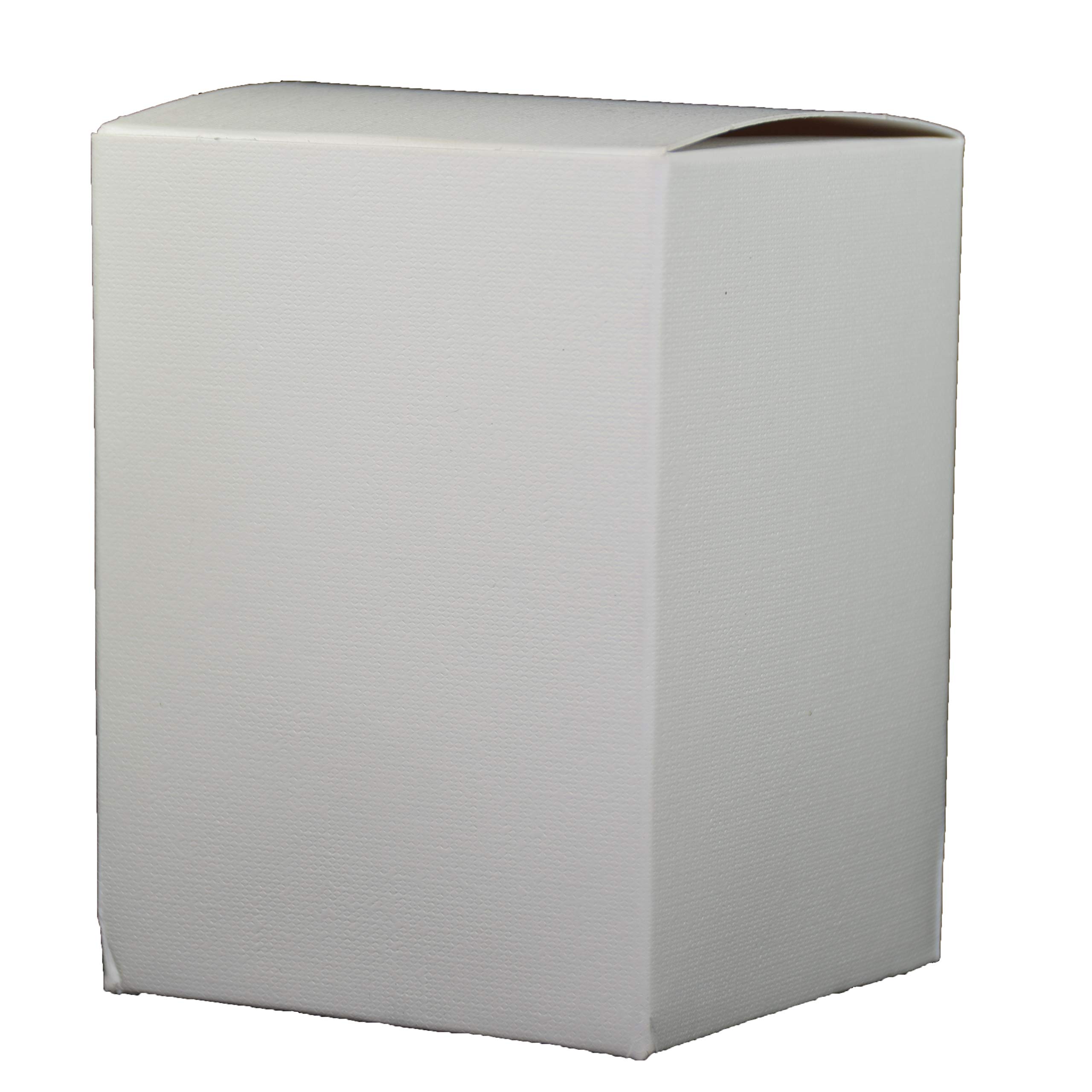 20 Scatole Pieghevoli In Lino Bianco 8x8x20cm - Per Bomboniere, Regali, Confetti - Foto 3