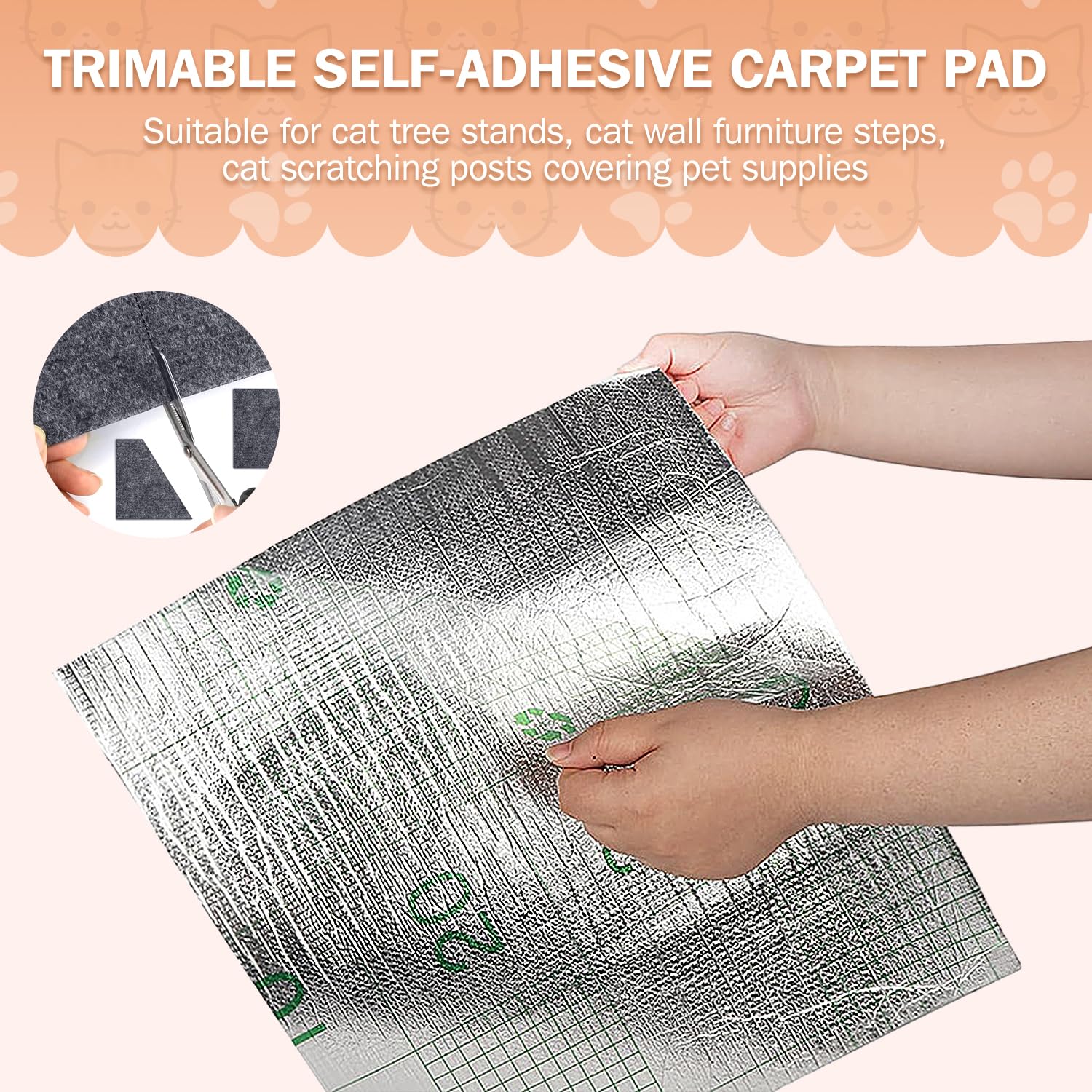 Tappetino Tiragraffi Per Gatti Autoadesivo 40x200cm - Fai Da Te, Per Mobili E Graffiature - Foto 14