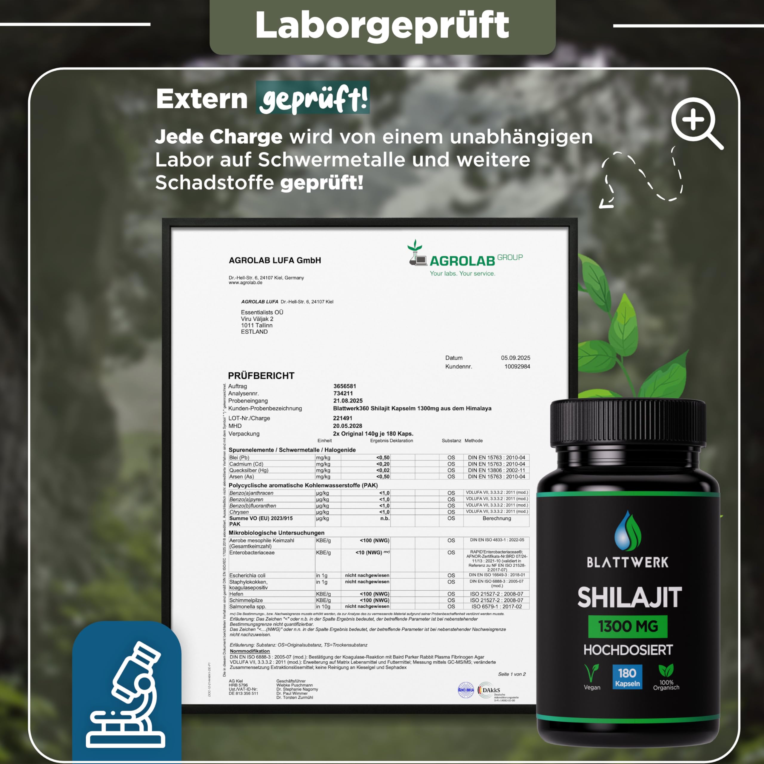 Shilajit Kapseln hochdosiert- 3 MONATE VORRAT - 180 Kapseln / 1300 mg reines pulver - Mumijo Shilajit original - Reich an Fulvin- & Huminsäure - Schwermetall & Laborgeprüft in DE – ohne Zusätze