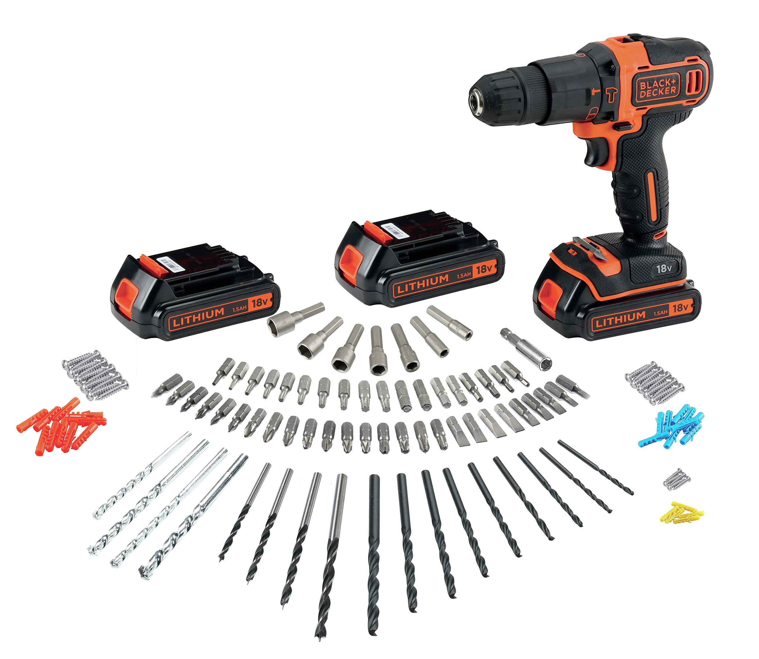 BLACK DECKER BDCHD18K1B2-QW Perceuse à Percussion Sans Fil 18V - 2