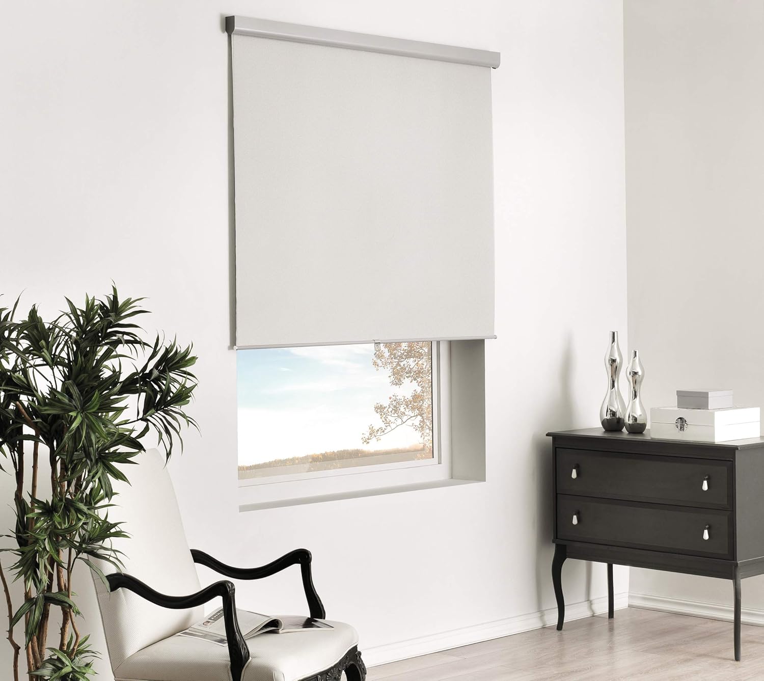 Brielle Home Shimmer Blackout Cordless Roller Shade