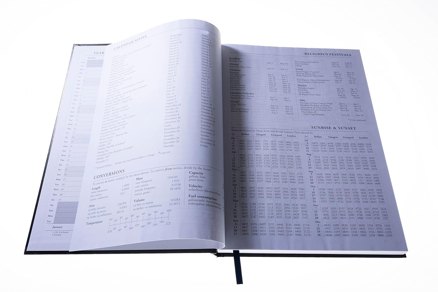 Collins Debden Collins Essential A4 Diary 2024 Daily Planner - 2024 Page A Day Diary Journal & 2024 Planner - Business Office Academic and Personal Use - A4 Size (Black)