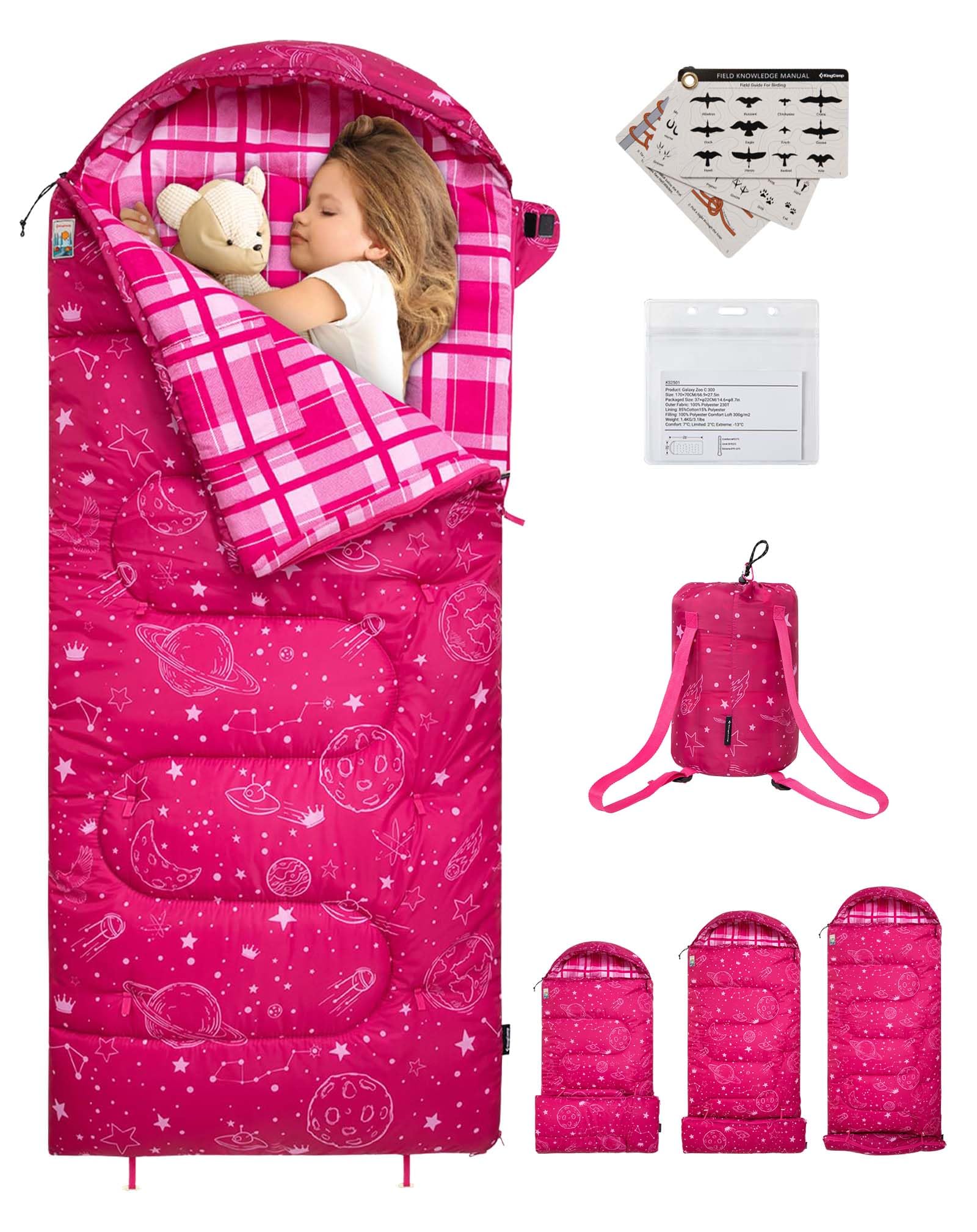 Photo 1 of KingCamp Kids Sleeping Bag, 45°F, 100% Cotton Flannel Lining