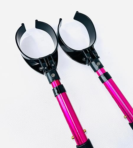 Miniatura 5 de OrthoStix - Muletas plegables para antebrazo para adultos, color rosa intenso