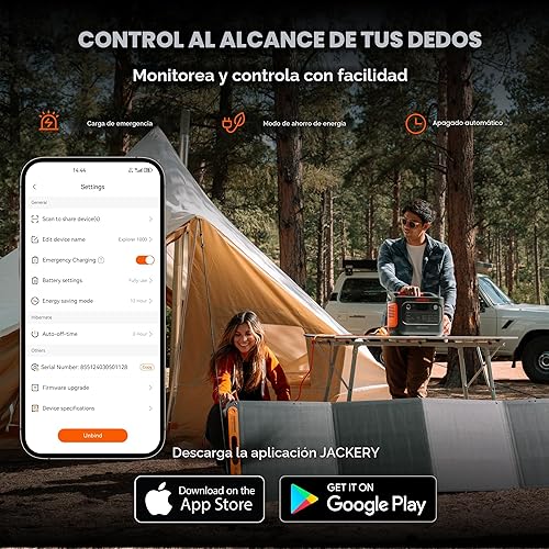 Miniatura 9 de Jackery Explorer 1000 v2 Estación de Energía Portátil, Batería LiFePO4 de 1070Wh, Salida AC de 1500W/USB-C de 100W, Carga Rápida de 1 Hora