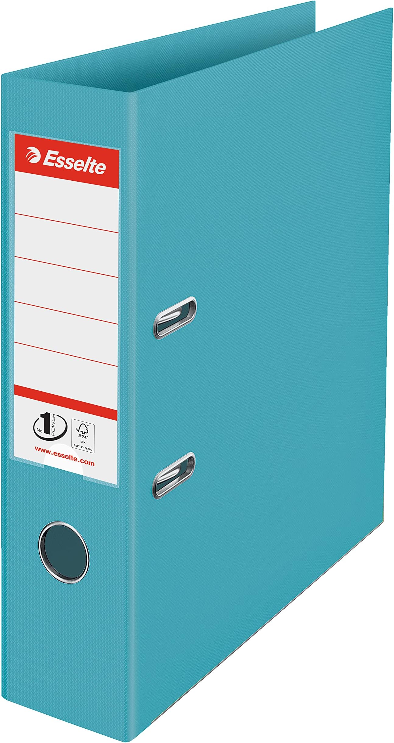 Esselte No.1 Lever Arch File, 500 Sheet Capacity, 75mm Spine, Light & Strong A4 Folder, Home/Office Use, Embossed Pattern, Colour'Breeze Range, Blue, 626504