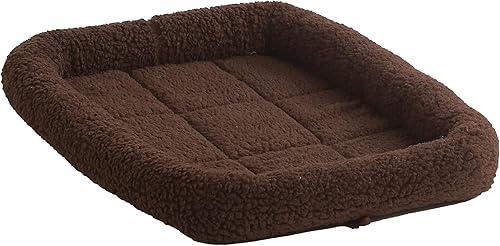 Pet Lodge® Cama de forro polar para mascotas | Almohadilla de jaula | Cama de chocolate para perro | Lavable a máquina | Fácil de almacenar | Pequeña
