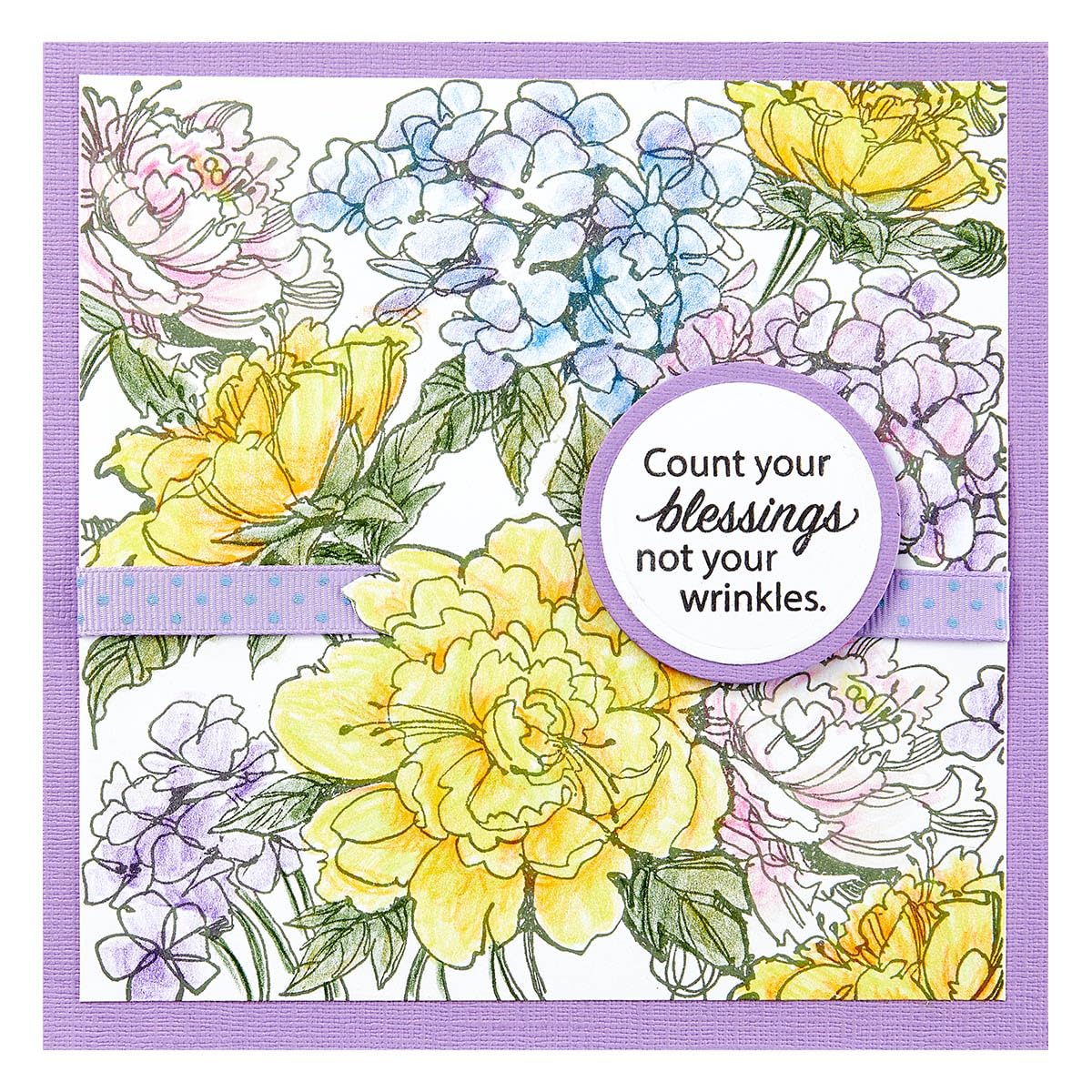 Spellbinders RSC-032 Stampendous Floral Garden Cling Rubber Stamp Set from The Beautiful Backgrounds Collection - Image 3