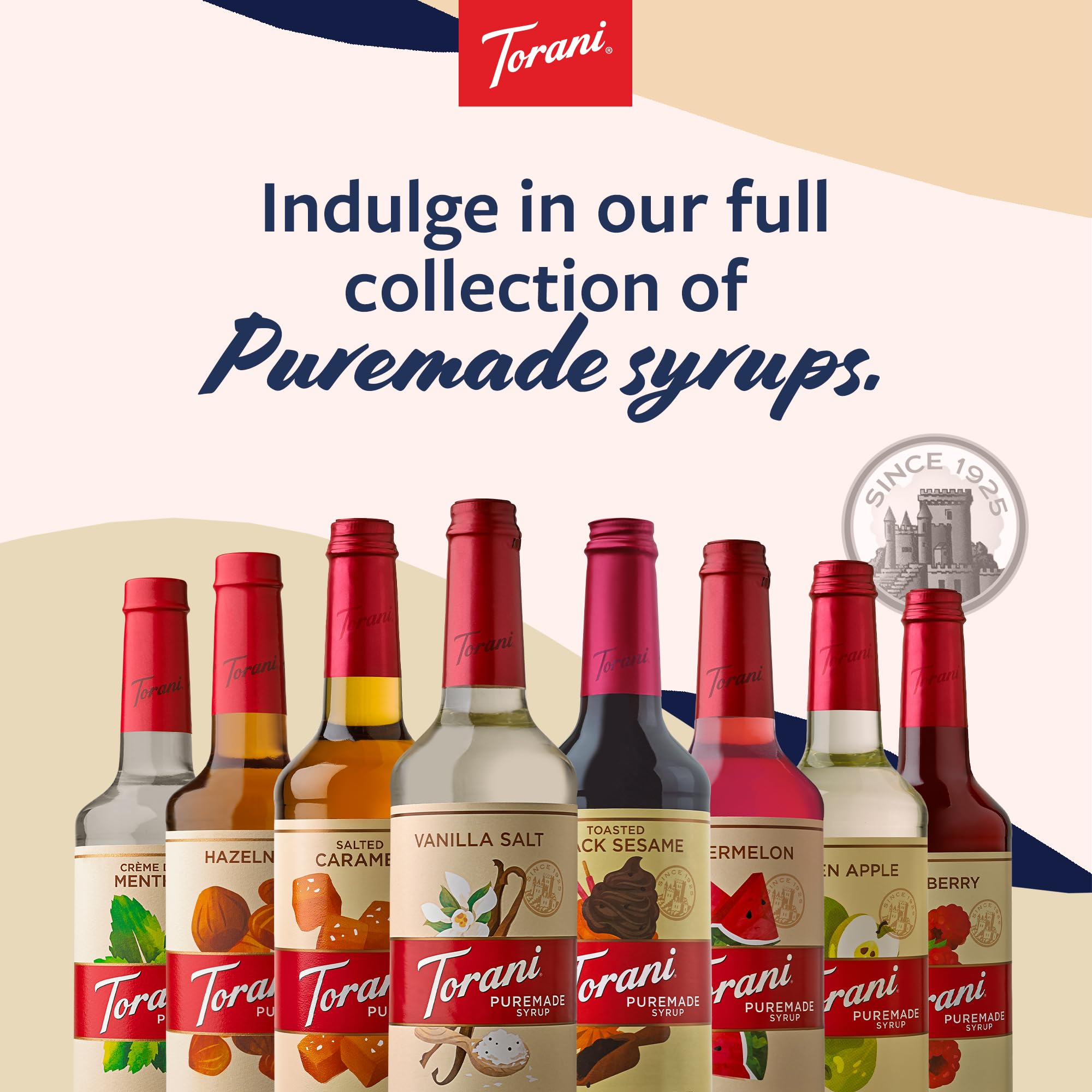 Torani Puremade Syrup Peppermint Flavoring for Drinks Glass Bottle with Pump Included 25 4 Fl Oz — view 7