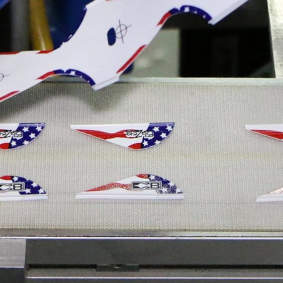 Bohning Blazer Vane Combo 36 Pack, White/American Flag