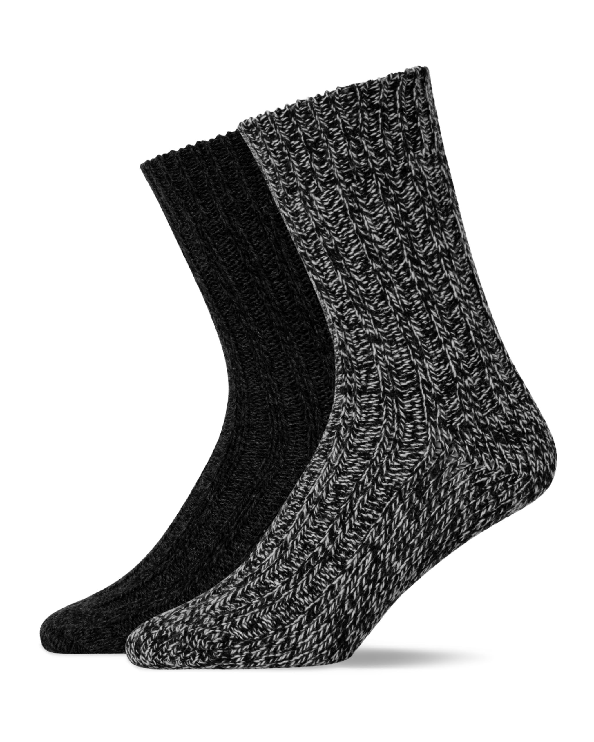 Snocks 2 Paar Wintersocken - Norweger Wollsocken für warme und trockene Füße - Thermosocken Damen & Herren - Warme Socken - Gr. 35-50