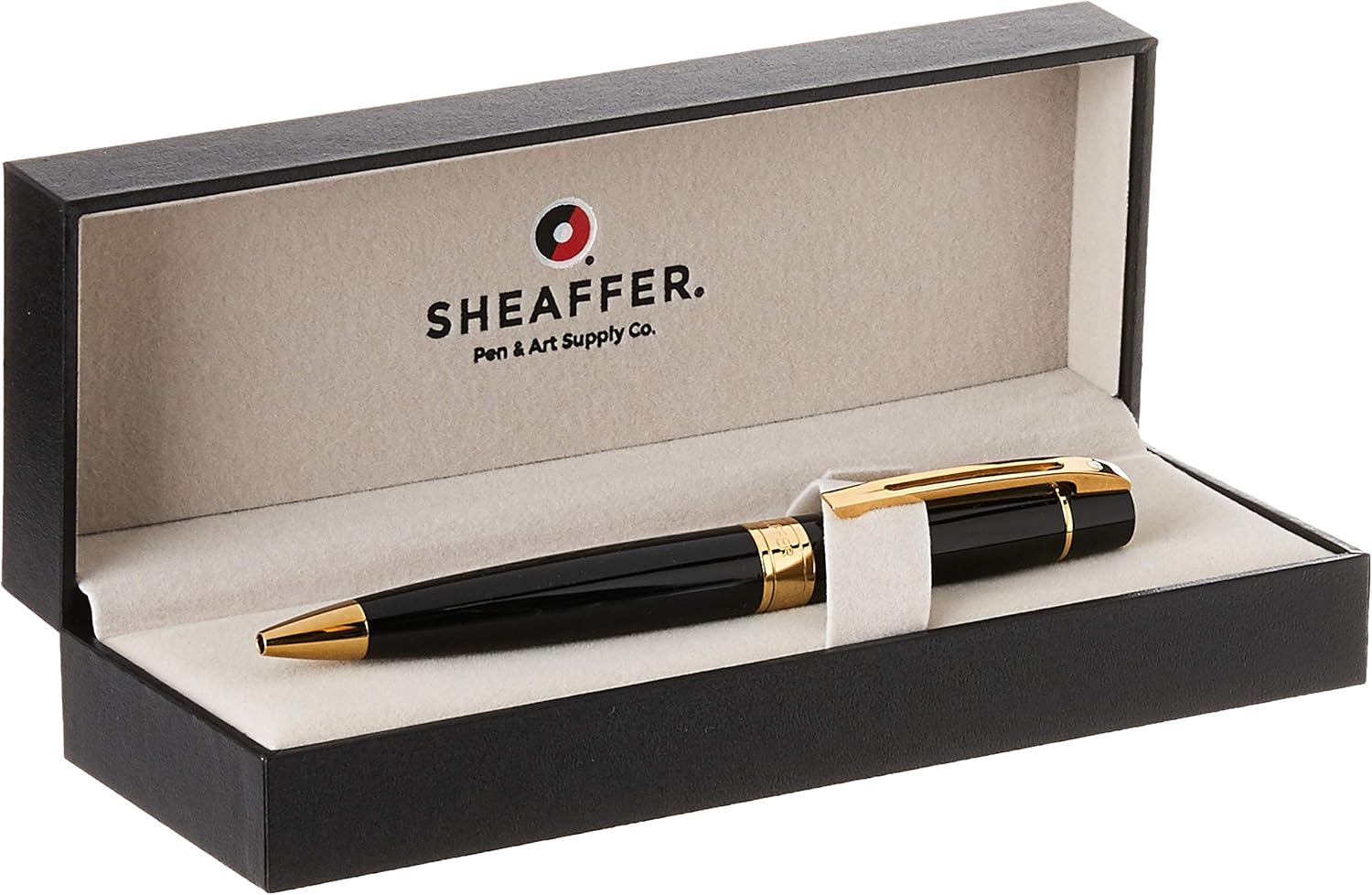Sheaffer 300 Glossy Black Ballpoint Pen with Gold Tone Trim