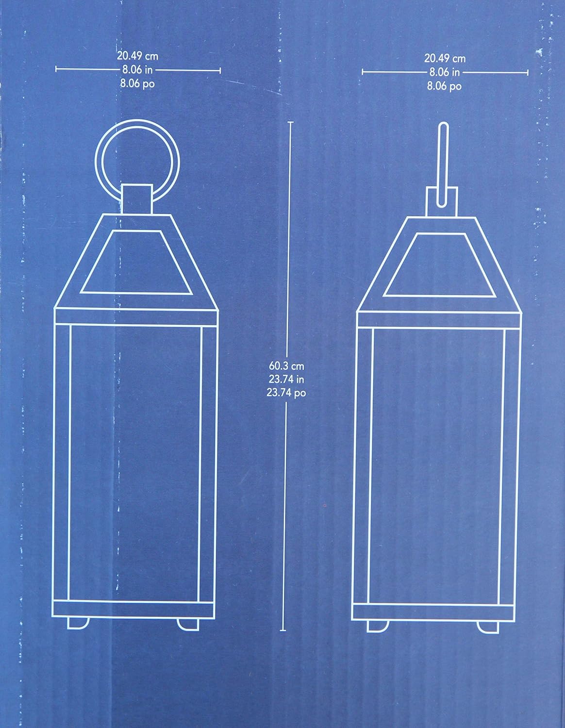 LED Lantern with Marble Finish, for Indoor and Outdoor use