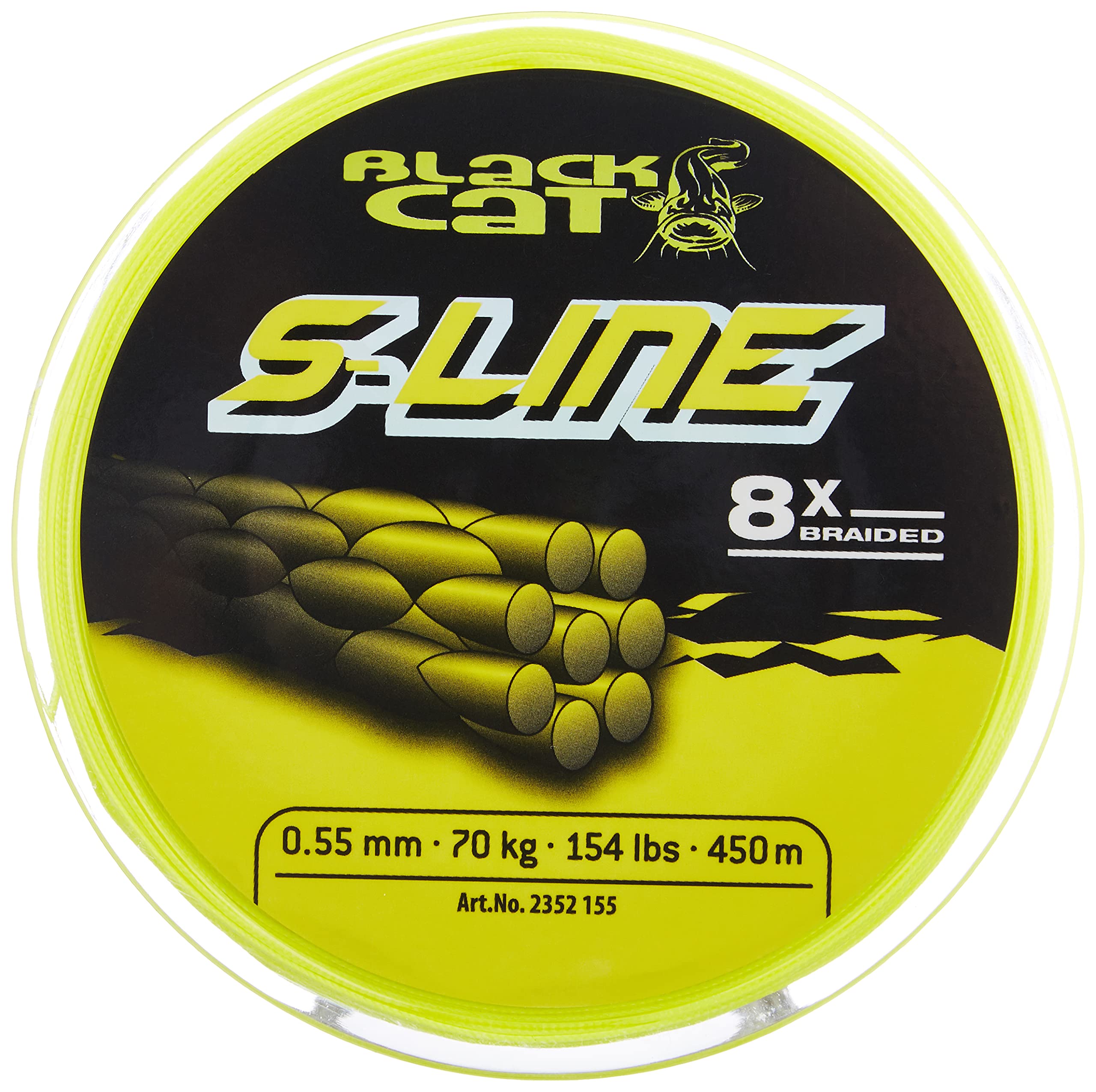 Black Cat gelb, Ø0,55mm S-Line 450m 70kg,154lbs, 0,55 mm