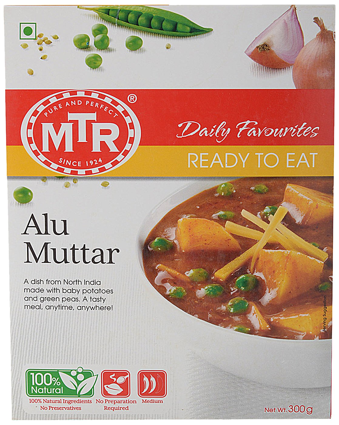 MTR Ready to Eat - Alu Matar, 300g Carton (B00U76N090) Amazon Price History, Amazon Price Tracker
