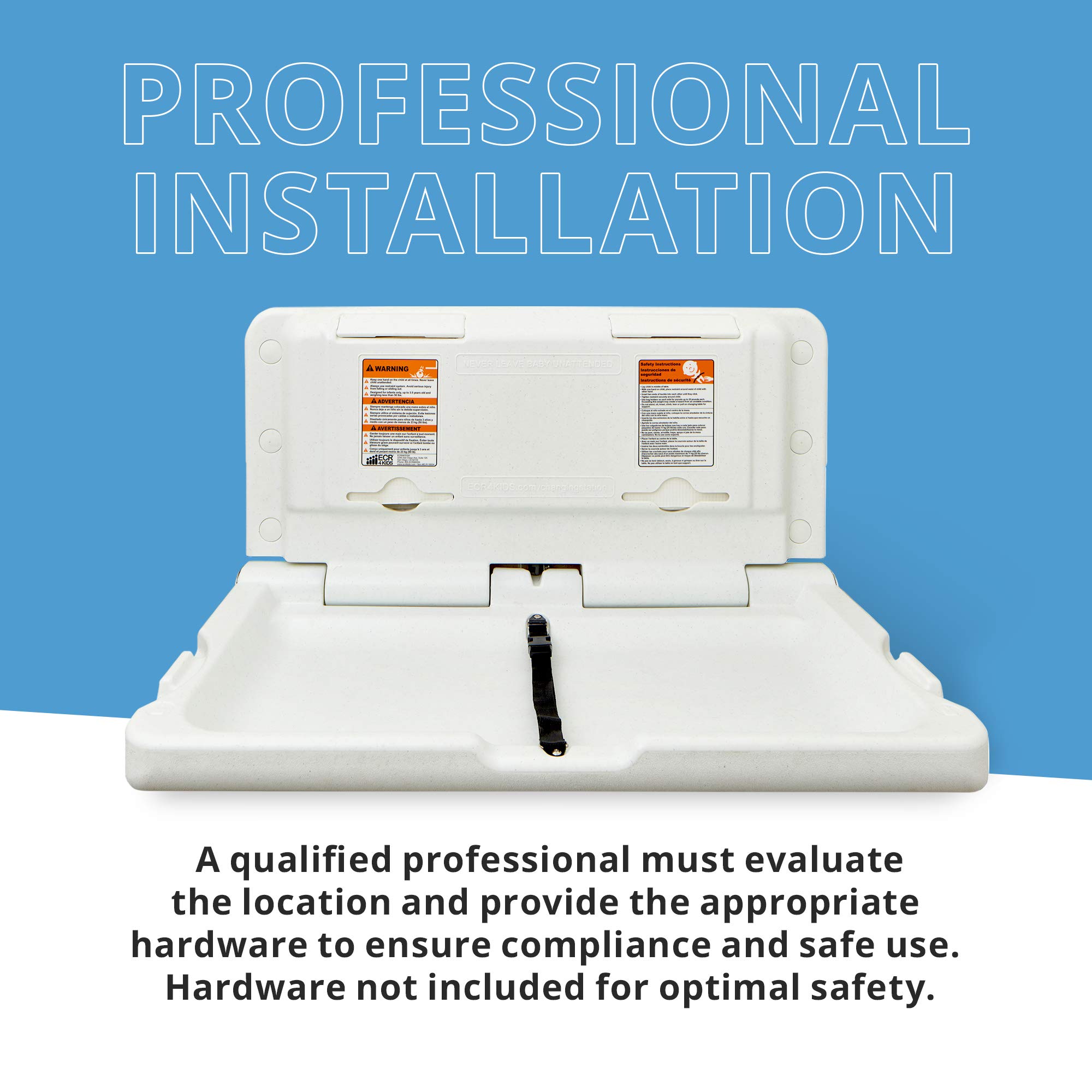 ECR4Kids WallMounted Baby Changing Station with 500 Disposable Liners