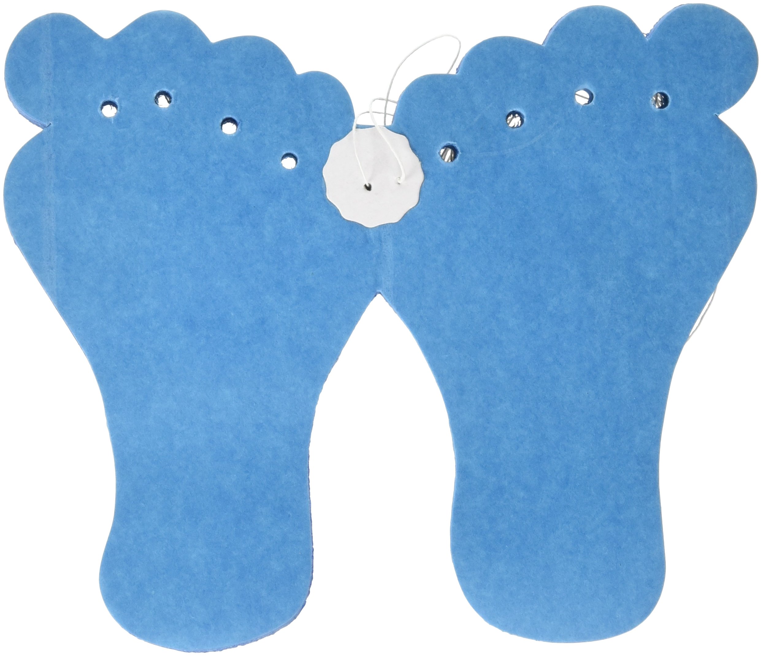 Baby Boy Blue Paper Garland Feet 6m, Lovely Shades of Blue Baby Feet. Room Decoration or Baby Shower — image 1