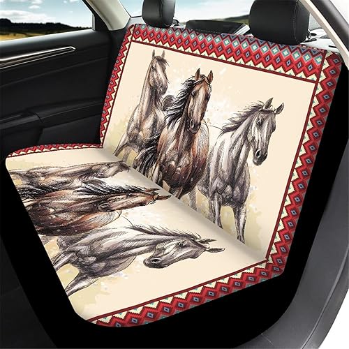 Vista 17 de CLOHOMIN Funda de asiento de coche con estampado azteca nativo americano, Navajo Western Southwest, accesorios para mujeres y hombres, fundas